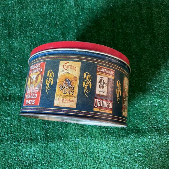 Pure Quaker Oats Limited Edition 1983 Vintage Tin Can Storage w/ Cookie Recipe - Picture 4 of 12